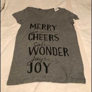 NWT women’s JCrew graphic tee with holiday messages size XL
